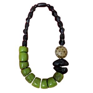 สร้อยคอเรซิ่นสไตล์วินเทจ ประดับลูกปัดหลากสีสัน ดีไซน์เรขาคณิต งานแฮนด์เมด เครื่องประดับแฟชั่นสำหรับงานปาร์ตี้ เหมาะสำหรับทุกเพศ - Product Image 5