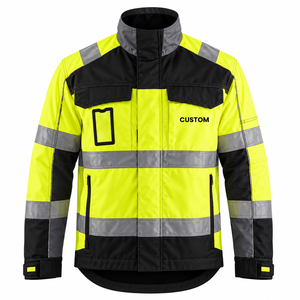 Reflective <b>Rain</b> jackets for <b>men</b> waterproof Hi Vis Safety <b>Coat</b> With Reflective Strips High Visibility <b>Rain</b> jackets - Product Image 1