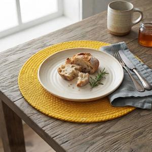 Set de table rond en coton tissé pour salle à manger, cuisine, restaurant, décoration, vente en gros - Product Image 4