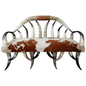Fauteuil de luxe artisanal en corne de buffle de style royal rustique, meubles de salon fabriqués par NEHA ENTERPRISES - Product Image 1