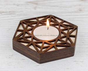 ที่ใส่ไฟรูปตัวทีทำด้วยมือทำจากไม้คุณภาพสูงสำหรับตกแต่งบ้านของขวัญเทศกาลดิวาลีและของตกแต่งเทศกาล - Product Image 5