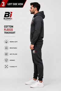 Custom Lightweight Polyester Fleece Casual Tracksuit Manufacturer | OEM ODM Private Label Men's Women's Hooded <b>Jogging</b> <b>Suit</b> - Product Image 4