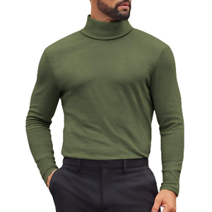 Summer Lightweight <b>Men</b> <b>Turtle</b> High <b>Neck</b> Long Sleeve T Shirt Breathable Cool Fabric Slim Fit Fashionable Inner Wear For Gentlemen - Product Image 1