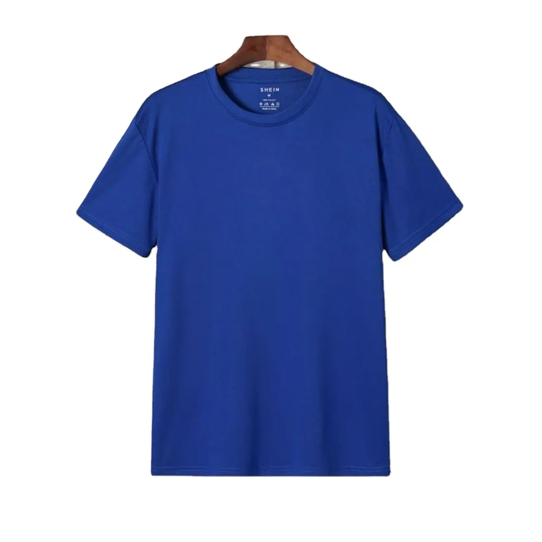 프로모션 일반 블루 티셔츠 사용자 정의 팀원 원피스 테마 프리미엄 블루 컬러 면 반 소매 티셔츠 인도