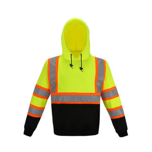 Sudaderas de Seguridad Personalizadas de Alta Visibilidad para Hombre, Chaquetas con Cremallera de Alta Visibilidad, Sudaderas Unisex Reflectantes con Cremallera para Construcción - Product Image 1