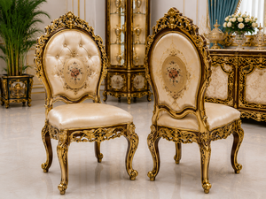Stylish <b>Wooden</b> Carved Rococo <b>Dining</b> <b>Table</b> Set Rococo <b>Dining</b> Room Furniture for Villas & Mansions OEM Manufacturer & Exporter - Product Image 3