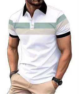 T-shirt à manches courtes pour homme, t-shirt d'été à demi-manches, col rond, t-shirt basique et haut ample de couleur unie simple - Product Image 1