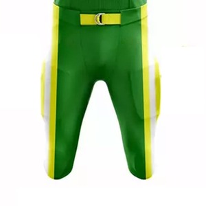 Maillot de football américain personnalisé vert et or, impression par sublimation, polyester respirant, pour homme adulte - Product Image 2