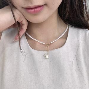 2025M Home Collection Freshwater White <b>Pearl</b> <b>Necklace</b> with S925 <b>Silver</b> Strong Light Micro Flaws 6-7mm Fashion Pendant Accessory - Product Image 4