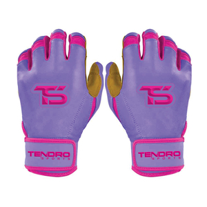 Guantes de bateo de cuero rojo Tendro Sports, guantes de entrenamiento unisex para adultos con cierre de gancho y bucle acolchado - Product Image 2