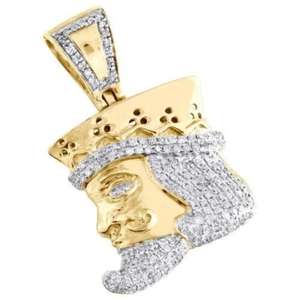Colgante de Faraón Egipcio con Diseño de Tutankamón, Elaborado en Plata de Ley 925 con Moissanita - Product Image 1