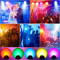 U`King 18x10W RGBW 4 en 1, Luz Par LED Delgada de Aleación de Aluminio para Escenario, Mezcla de Colores, para DJ, Discoteca, Fiesta, Club Nocturno, Boda