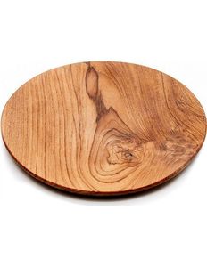 Platos Redondos Modernos de Madera para Frutas, Pan, Aperitivos, Tapas y Buffet - Ecológicos y Desechables - Product Image 3