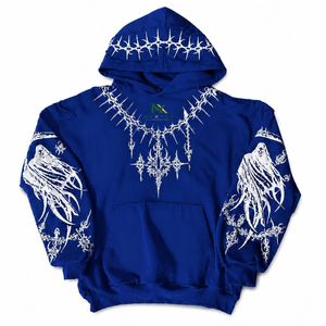 OEM Service High Quality Sublimation Hoodie Dark <b>Aesthetic</b> Graphic Fashion Top Men - Product Image 5