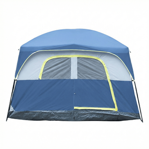 Tenda da Campeggio Familiare di Lusso per 6 Persone, Impermeabile e Antivento, Facile da Montare, Doppio Strato, 1 Porta a Rete, 5 Grandi Finestre - Product Image 3
