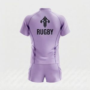 Conjunto de Camiseta de Rugby para Hombre, Manga Corta, Corte Regular, Color Sólido, 100% Poliéster, Impresión por Sublimación de RIVIAN ATLANTIC - Product Image 3