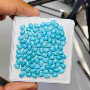 Turquoise naturelle d'origine Arizonienne, qualité AAA, avec un lustre exceptionnel et une couleur excellente, parfaitement taillée et polie, utilisée dans la bijouterie. - Product Image 2