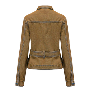 Denim <b>Jacket</b> Women Trend Alert 2026 Fashion Streetwear Oversized Cropped Blue Wash - Product Image 2