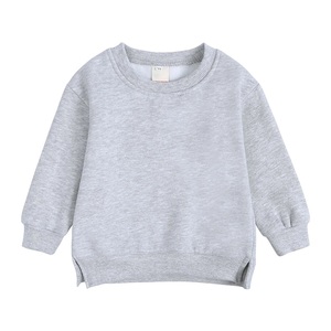 Sweat-shirts pour garçons et filles, pulls à col rond en polaire pour tout-petits, t-shirts à manches longues unis pour enfants, pulls personnalisés avec logo pour enfants - Product Image 1