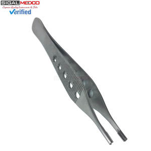 Pinzas para Tejido Adson Marrón de Calidad Premium, 9x9 Dientes, Rectas, Acero Inoxidable, Instrumento Quirúrgico Manual, Certificado CE - Product Image 3