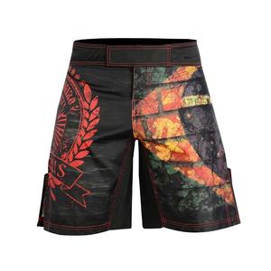 Ropa deportiva de alta calidad con logotipo personalizado y bonito diseño de sublimación para entrenamiento de kick boxing, hecha de poliéster y spandex, pantalones cortos de MMA para peleas. - Product Image 3