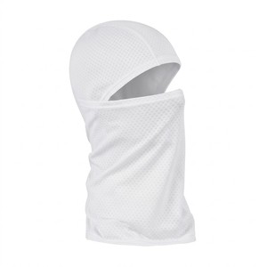 Vente en gros de masques de ski unisexes blancs, logo personnalisé, balaclava en tricot respirant en polyester et élasthanne, couvre-visage d'extérieur pour adultes - Product Image 5