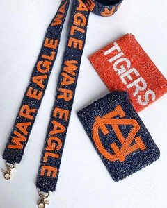 Correa ancha de vaquero con cuentas para bolso de estadio, cartera, día de partido, universidades, correa de bolso con cuentas personalizada - Product Image 3