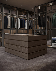 Armoire sur mesure JY Project, design européen moderne haut de gamme en MDF, RTA, penderie réglable, multifonctionnelle, pour villa - Product Image 1