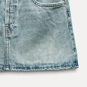 Falda Recta de Mezclilla de Algodón para Mujer, Tela Transpirable / Proveedor Directo de Fábrica OEM, Diseño Personalizado, Minifalda 2026 - Product Image 5