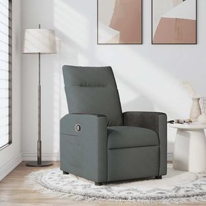 Fauteuil inclinable en tissu gris foncé - Product Image 1