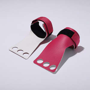 แผ่นรองมือหนังไมโครไฟเบอร์สำหรับยกน้ำหนัก ออกกำลังกาย ครอสฟิต ป้องกันฝ่ามือ พร้อมสกรีนโลโก้ตามสั่ง ขายส่ง - Product Image 2