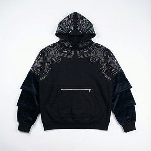 Sudadera con Capucha Corta Oversize 100% Algodón 500gsm, Corte Holgado, Unisex, Felpa Francesa, Personalizable con Logotipo - Product Image 1