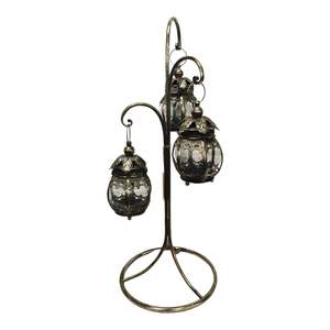 Lanterne en métal en gros avec support pour décoration traditionnelle de la maison, centre de table, présentoir de bougies - Product Image 4