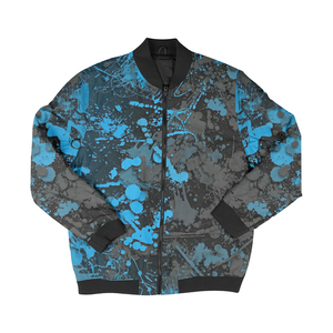 Chaqueta Bomber para Hombre con Estampado de Sol y Luna, Cierre de Cremallera, Estilo Casual, para Otoño, Corte Regular, Material de Poliéster - Product Image 3