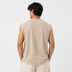 <b>Men's</b> Summer Lightweight Polyester Slim-Fit Racerback Tank Top Sports Gym Breathable Quick Dry Compression <b>Vest</b> <b>White</b> Undershirt - Product Image 6