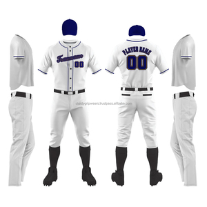 Ensemble d'uniformes de softball unisexes OEM 100 % polyester respirant en maille, vêtements de sport personnalisés, antibactériens, séchage rapide, grandes tailles, anti-UV - Product Image 4