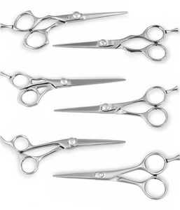 Set of Barber salon and Thinning Razor Scissors Hair Cutting Scissors Professional Barber Shaving <b>Shears</b> - Product Image 1