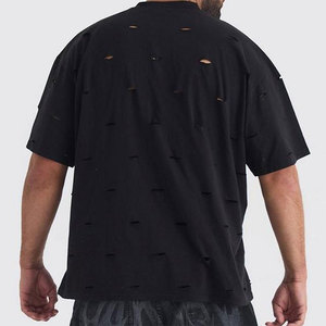 T-shirt surdimensionné pour homme, effet usé, 100% coton, design personnalisé, vêtements de mode, respirant, écologique, séchage rapide, pour adultes - Product Image 6