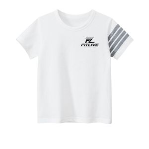 T-shirt blanc à manches courtes et col rond pour homme, 100 % coton jersey 240 g, avec logo personnalisé sur le devant, idéal pour le sport, le fitness et le streetwear - Product Image 1
