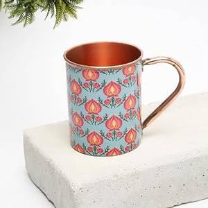 Taza Moscow Mule de cobre, muy vendida, con diseño de diamantes y asa para cócteles - Product Image 3