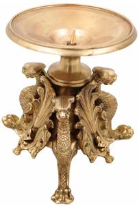 Candelabro de Dragón de Metal Dorado, Forma Redonda, Resistente al Calor, Decoración para el Hogar - Product Image 3