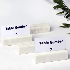 Marble Place Cards <b>Holder</b> <b>Table</b> <b>Numbers</b> Card <b>Holder</b> Business Gift for Customized Size Office and School Desk Name Card <b>Holder</b> - Product Image 1