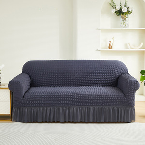 Green Quilted <b>Sofa</b> <b>Cover</b> Slipcover Elastic Stretch Couch <b>Cover</b> with Skirt Washable Furniture Protector <b>for</b> Living Room - Product Image 4