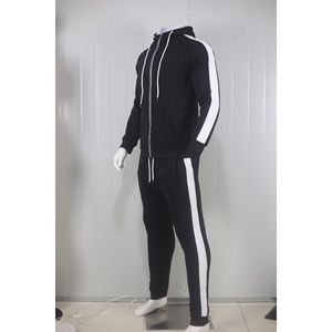 Ensemble de survêtements unisexes à capuche et pantalon de jogging - Respirant, 100% polyester, écologique, léger, col montant, sportif pour l'hiver - Product Image 1