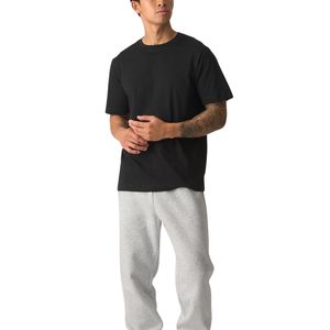 เสื้อยืดผู้ชายสีดำพื้นฐาน แขนสั้น ผ้าฝ้ายนุ่ม สวมใส่สบาย ระบายอากาศได้ดี เหมาะสำหรับใส่ในชีวิตประจำวันช่วงฤดูร้อน - Product Image 4