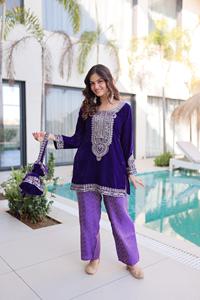 Ensemble Kurti et pantalon prêt-à-porter avec collection Batwa pour femmes, vêtements indiens et pakistanais classiques, Kurti et pantalon pour femmes - Product Image 6