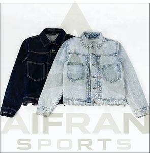 เสื้อแจ็คเก็ตยีนส์ทรงทรัคเกอร์สำหรับผู้หญิง AIFRAN SPORTS แบบซักล้าง คอปกพับ ติดกระดุมด้านหน้า แขนยาว เป็นมิตรต่อสิ่งแวดล้อม พร้อมระบบทำความร้อนสำหรับฤดูหนาว - Product Image 2