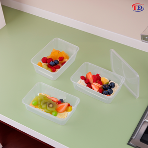 Conteneur alimentaire en plastique transparent jetable rectangulaire de 650/750 ml avec couvercles, design 2026 le plus récent, meilleure qualité, prix bas - Product Image 5