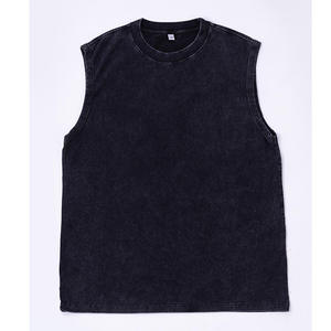 Custom Ribbed Tank Tops Wholesale OEM Manufacturer Supplier Cotton Sleeveless <b>Vest</b> Private Label Bulk Production - Product Image 2