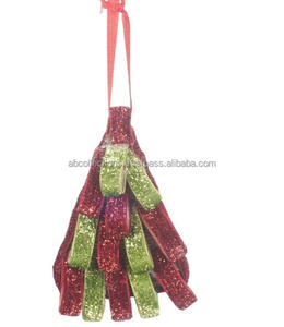 Hecho a mano de algodón colorido Navidad colgante arte decorativo artesanía personalizada Tribal arte fábrica al por mayor - Product Image 4